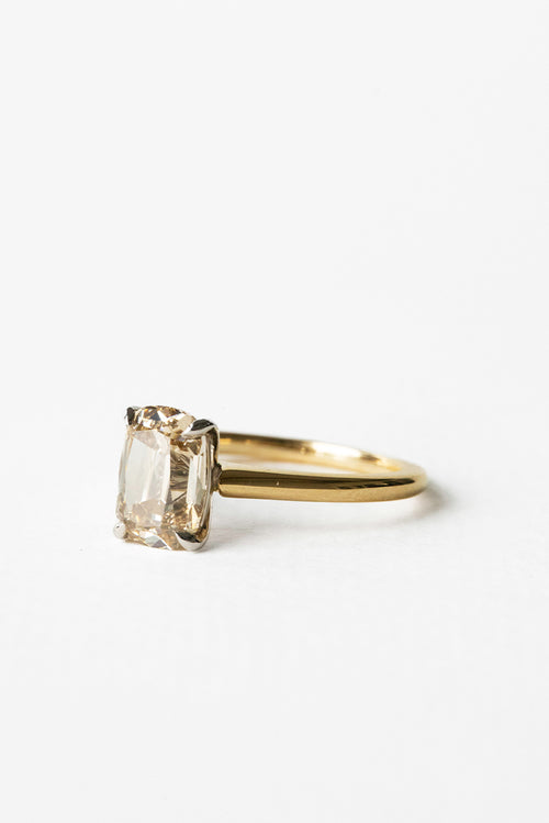 Antique Cut Champagne Solitaire