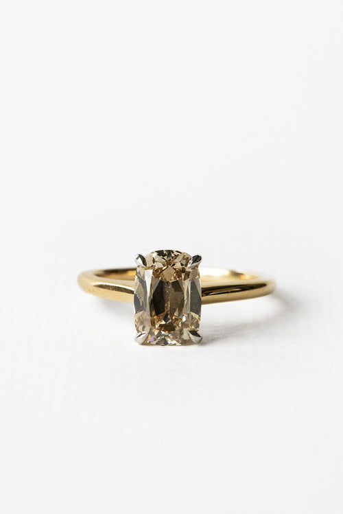 Antique Cut Champagne Solitaire