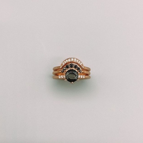 Black Diamond/Moissanite Set