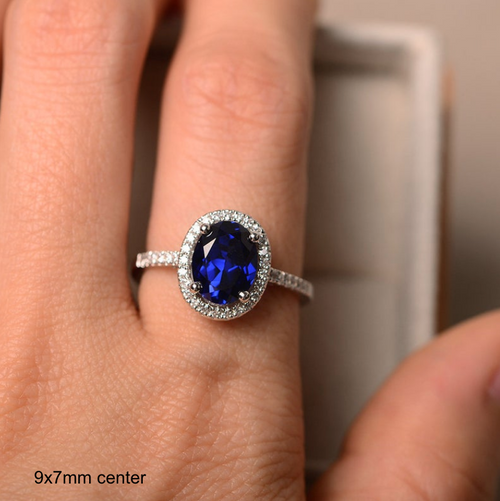 Oval Sapphire & Diamond Halo | Quote