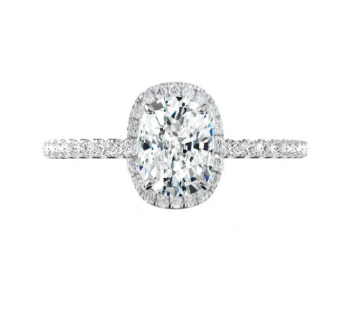 Elongated Cushion Halo