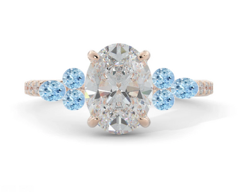Oval Halo | Cluster Sidestones