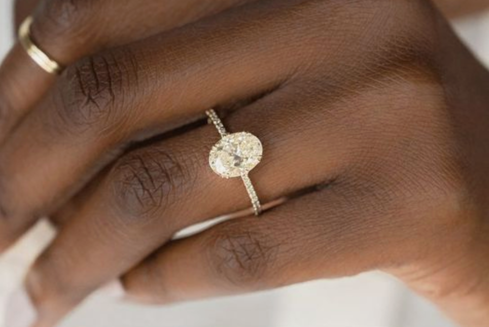 Oval with a Pavé Band & Hidden Halo | Quote