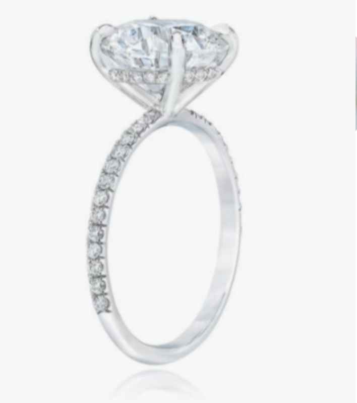 Oval Pavé Band & Hidden Halo | Quote