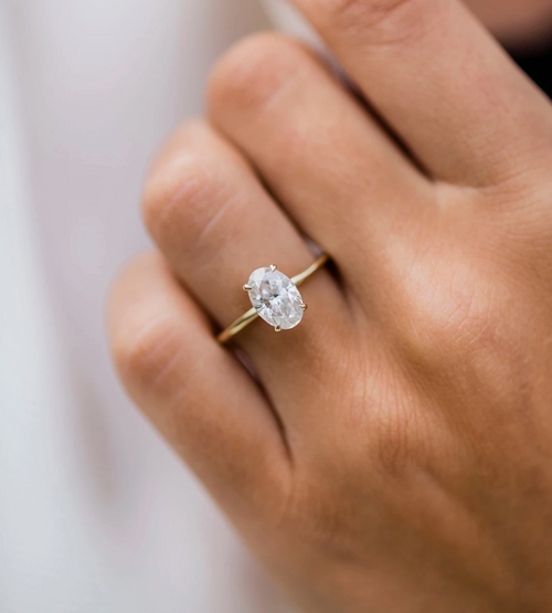 Jorry | Oval Solitaire & Contour Band