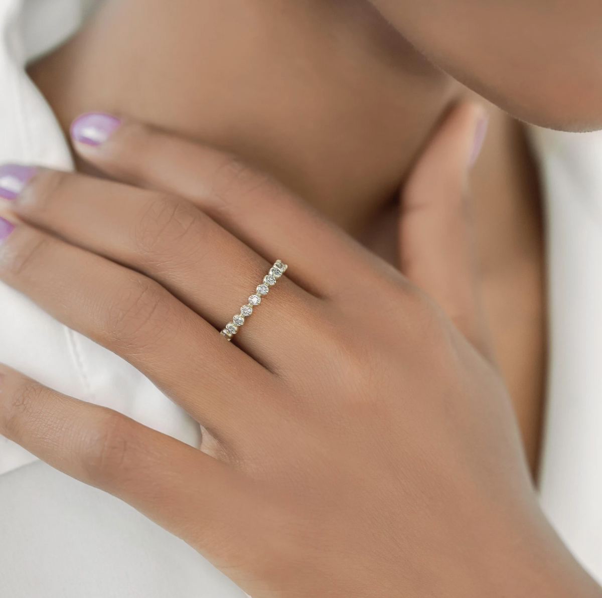 Jorry | Oval Solitaire & Contour Band
