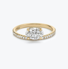 Sarah | Oval Hanger Engagement Ring