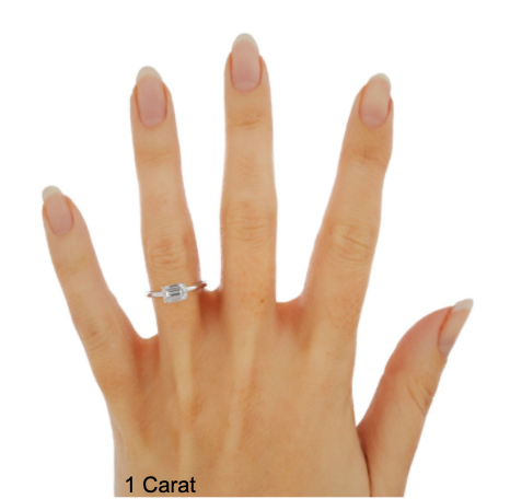 Abigail | East-West Emerald Solitaire