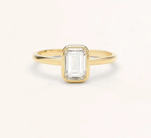 Destiny | Custom Rose Cut Emerald Engagement Ring