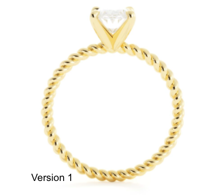 Logan | Oval Solitaire Twisted Band