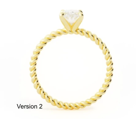 Logan | Oval Solitaire Twisted Band