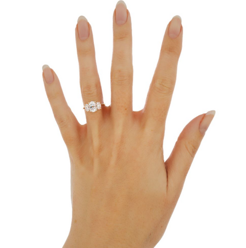Alexis 3-Stone Oval Engagement Ring