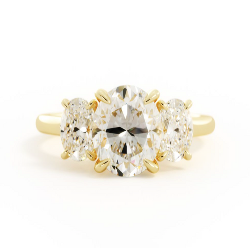 Alexis 3-Stone Oval Engagement Ring