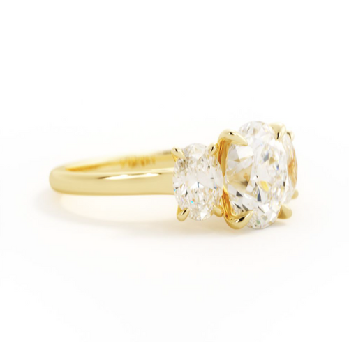 Alexis 3-Stone Oval Engagement Ring