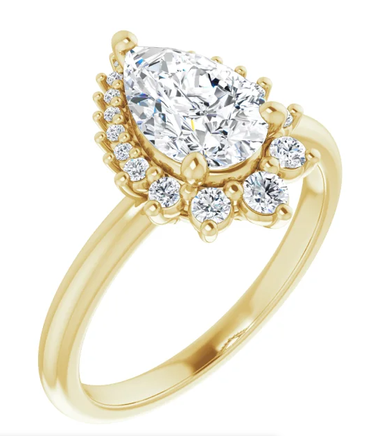 Pear with ascending halo