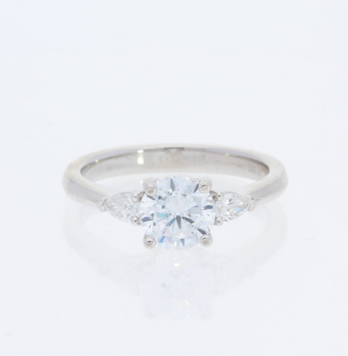 Round & Pear 3 Stone | Custom Quote
