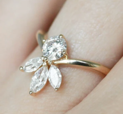 Wes | Round with Marquise Side Stones