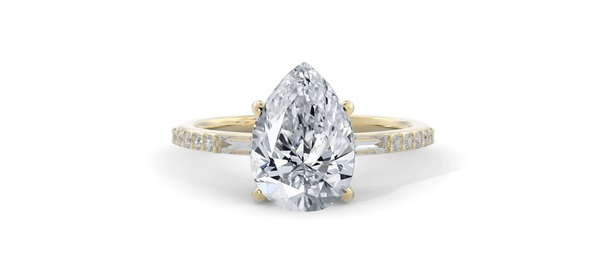 Pavé & Baguette Accent Setting | Pear Center