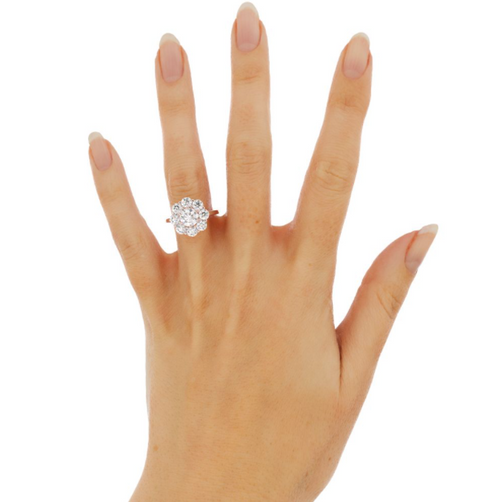 Custom Floral Inspired Engagement Ring