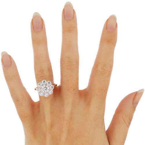 Custom Floral Inspired Engagement Ring