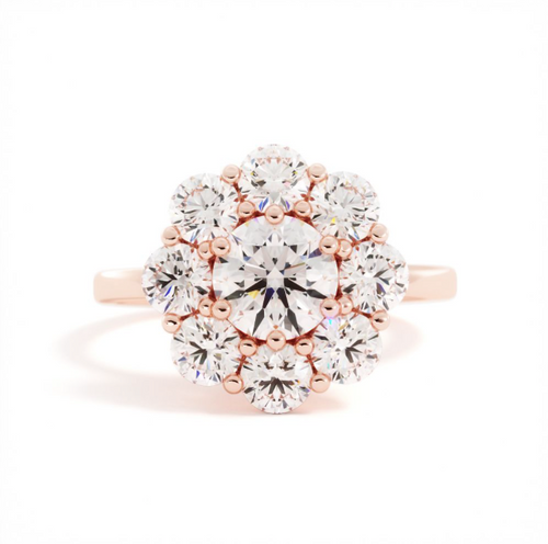 Custom Floral Inspired Engagement Ring