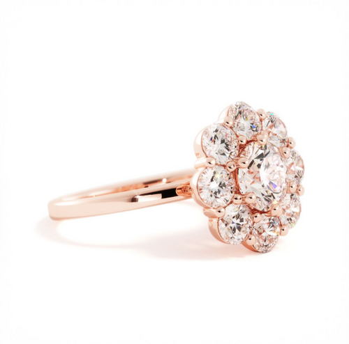 Custom Floral Inspired Engagement Ring