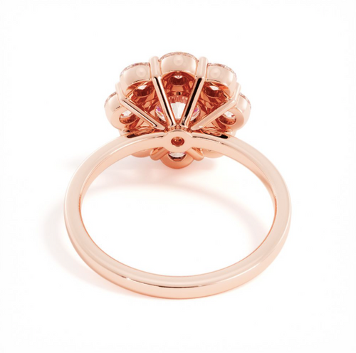 Custom Floral Inspired Engagement Ring