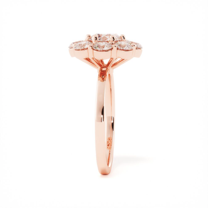 Custom Floral Inspired Engagement Ring