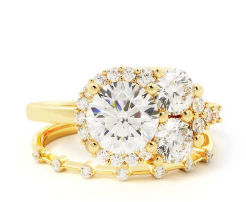 Ashley Stone | Custom Round Cluster Engagement Ring