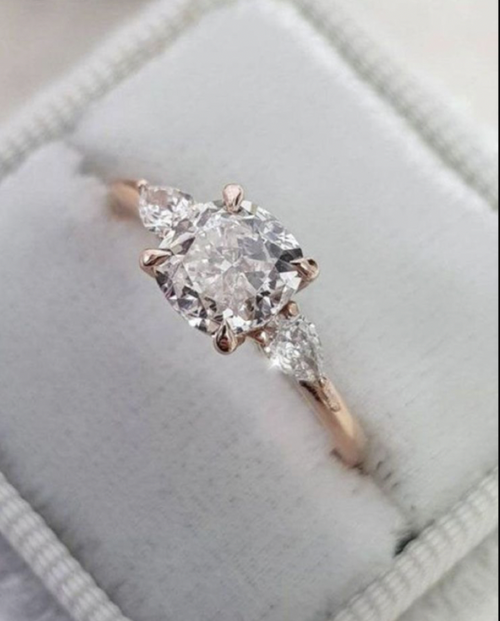 Round & Pear 3 Stone | Custom Quote