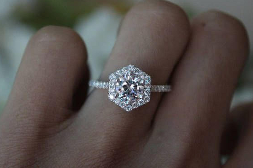 Jena | Custom Hexagon Engagement Ring