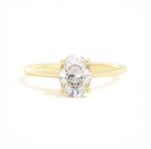 Will | J837 | Custom Oval Solitaire with Hidden Halo