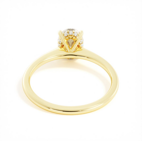 Will | J837 | Custom Oval Solitaire with Hidden Halo