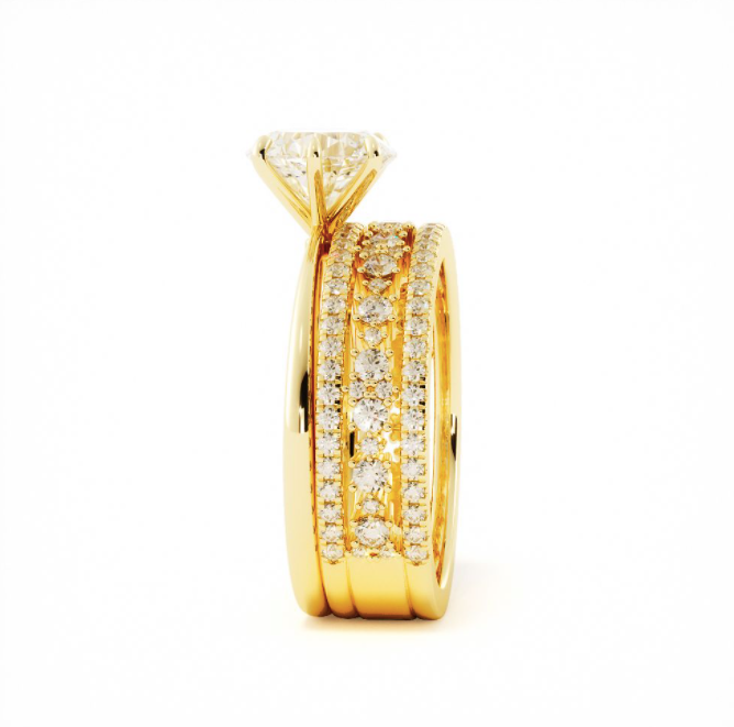 Cia | Custom Engagement Ring Set