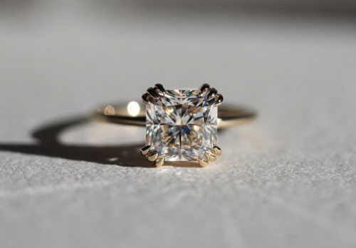 Custom Triple Prong Radiant Solitaire