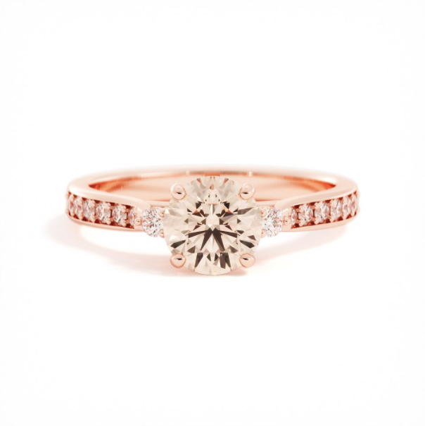 Lorianne | Custom Pink Stone Engagement Ring