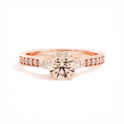 Lorianne | Custom Pink Stone Engagement Ring