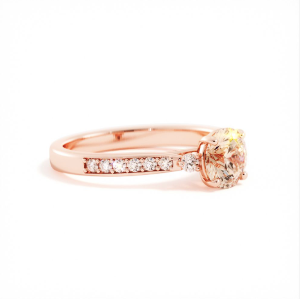 Lorianne | Custom Pink Stone Engagement Ring