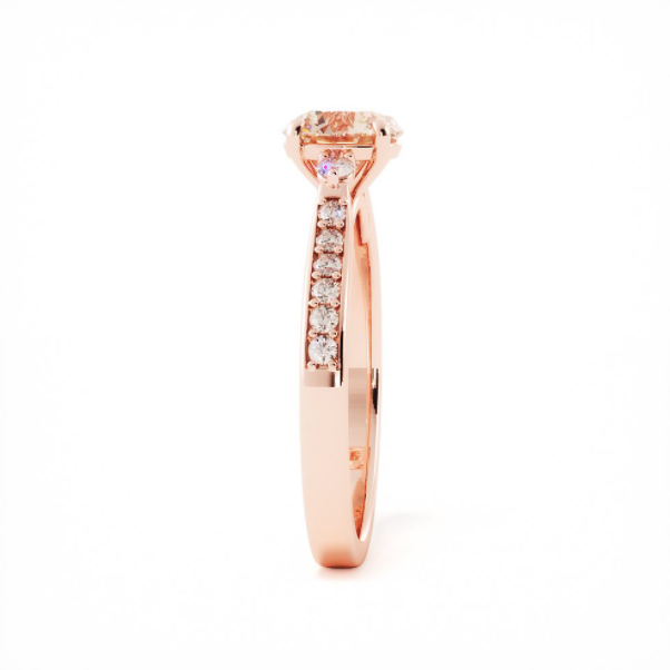 Lorianne | Custom Pink Stone Engagement Ring