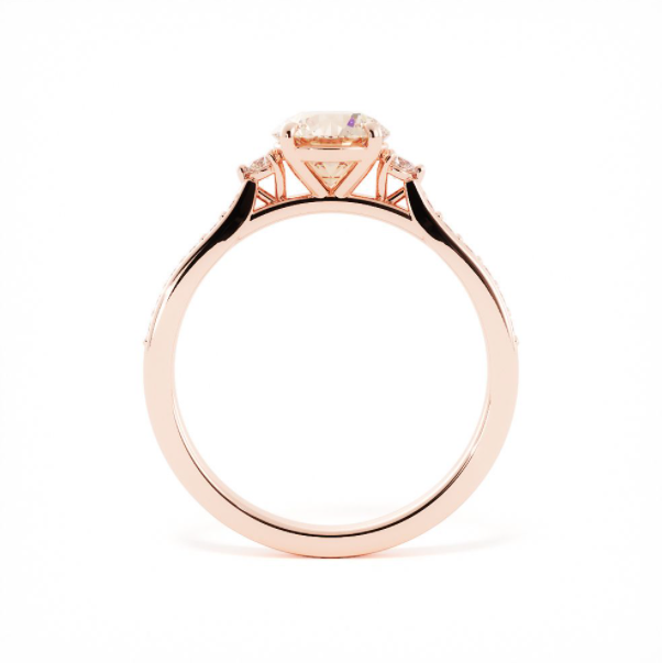 Lorianne | Custom Pink Stone Engagement Ring