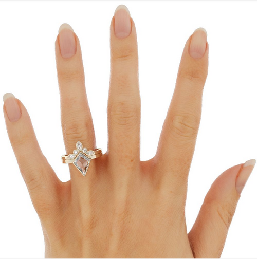 Katie | Custom Kite and Contour Engagement Ring Set
