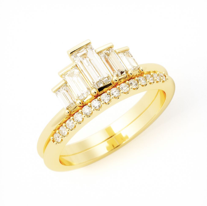 Sid | Custom Baguette Engagement Ring