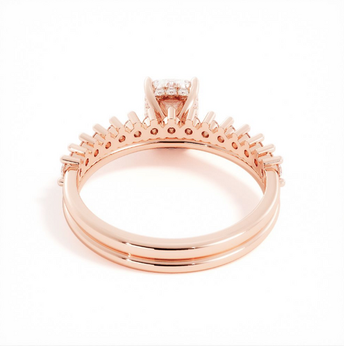 Rebekah Flory | Custom Cushion Engagement Ring with Hidden Halo