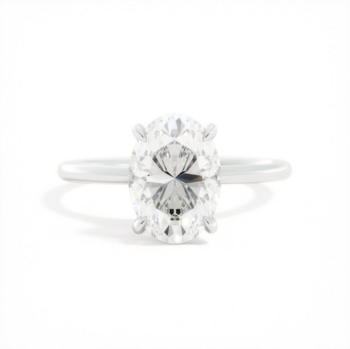 Brooke and Levi | Custom Oval Solitaire