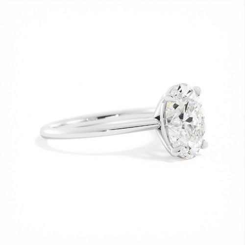 Brooke and Levi | Custom Oval Solitaire