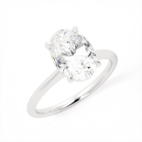 Brooke and Levi | Custom Oval Solitaire