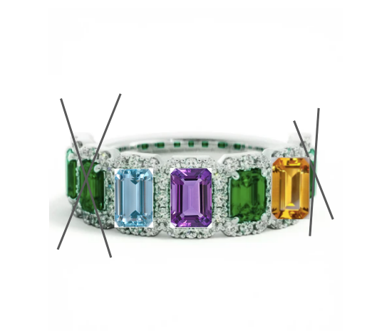 DeEtt | Custom Gemstone Halo Band