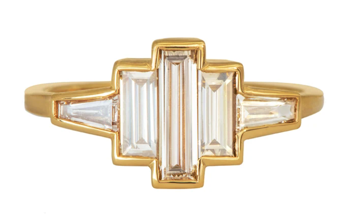 Custom Baguette Engagement Ring