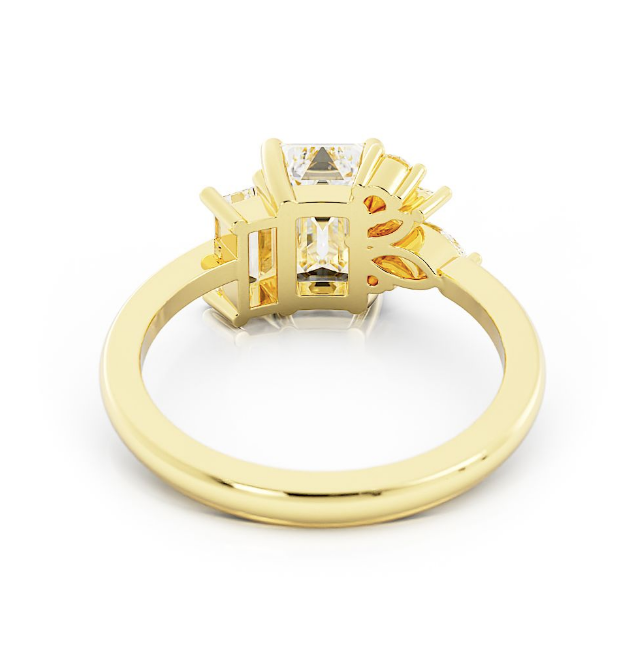 Custom Emerald Cluster Engagement Ring