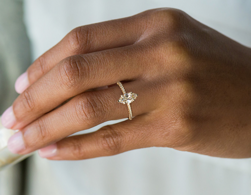 Marquise with a Pavé Band